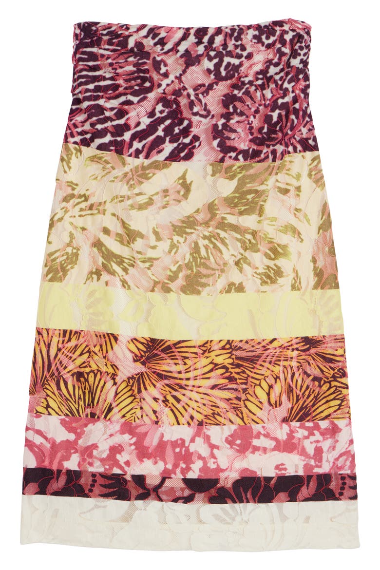 Stan Mixed Print Midi Skirt, Alternate, color, BURGUNDY