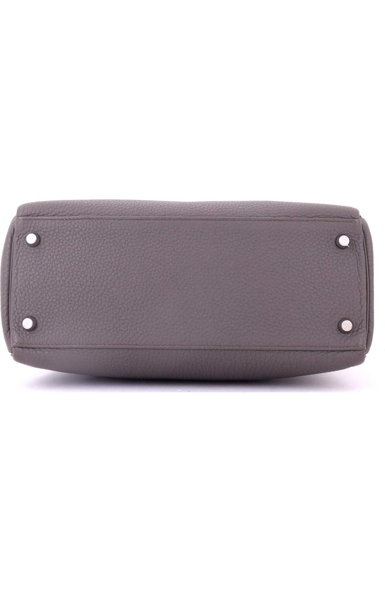 Pre-Owned Hermes Kelly Handbag Grey Clemence with Palladium Hardware 28, Alternate, color, Etain