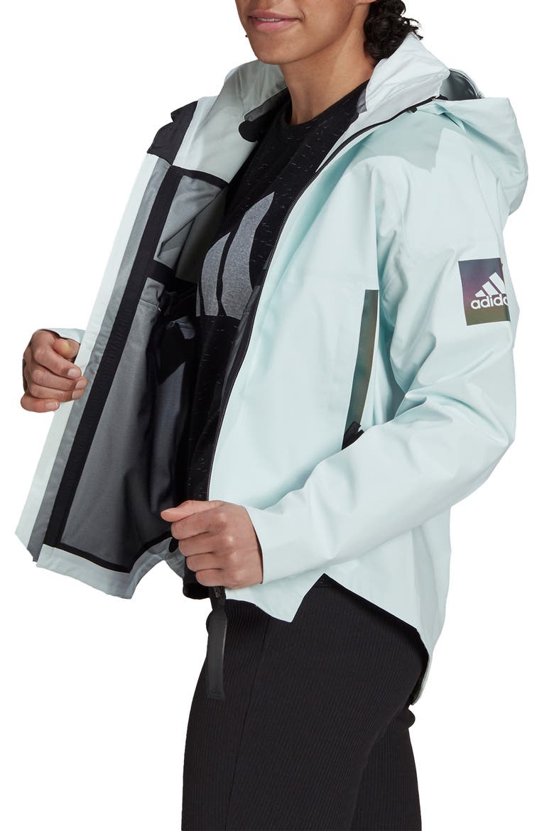 MYSHELTER Waterproof Hooded Rain Jacket, Main, color, HALO MINT
