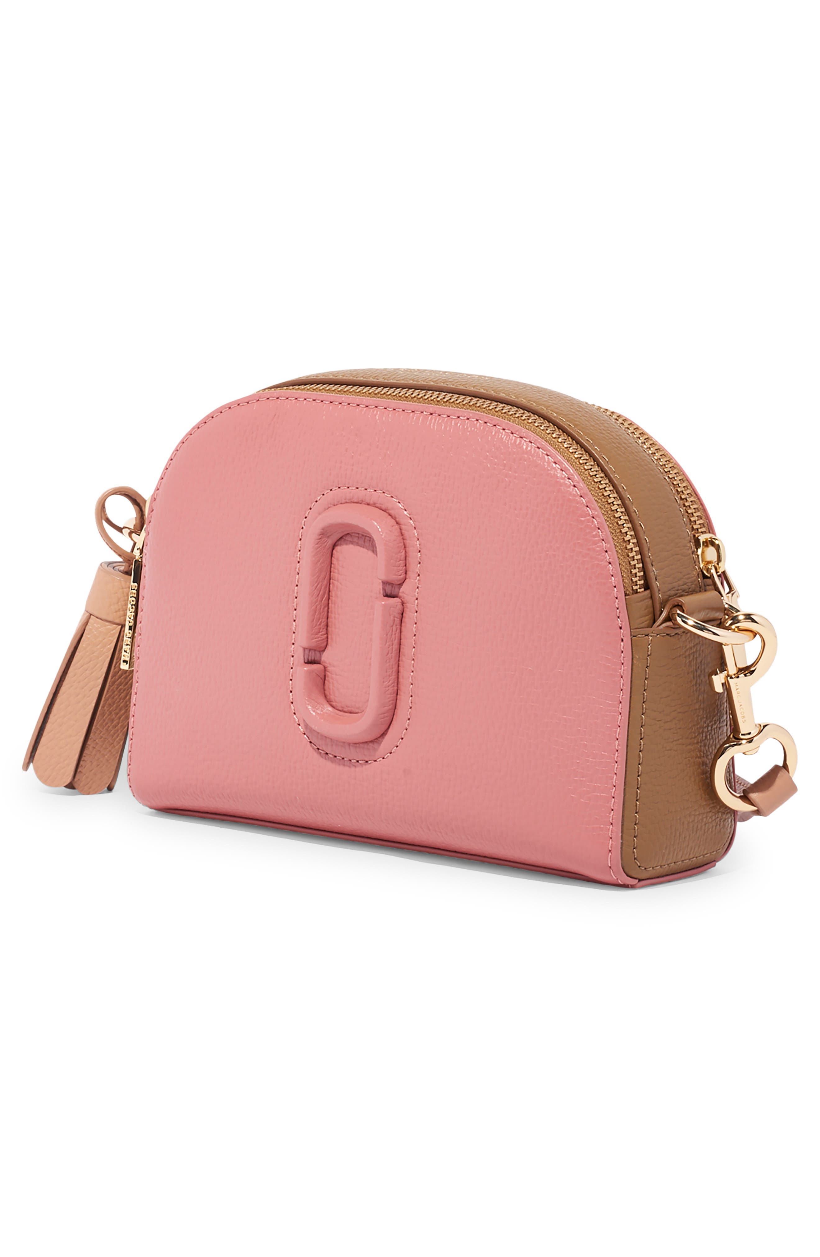 The Marc Jacobs Shutter Leather Crossbody Bag, Alternate, color, LIGHT MAHOGANY MULTI