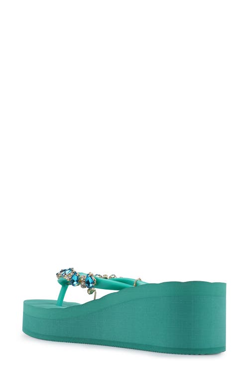 Shop Zigi Quigley Platform Flip Flop In Aqua