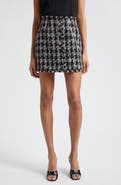 Cinq à Sept Adrienne Cotton Blend Tweed Miniskirt