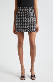 Cinq à Sept Adrienne Cotton Blend Tweed Miniskirt