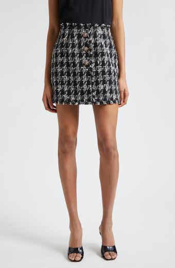 Cinq à Sept Adrienne Cotton Blend Tweed Miniskirt
