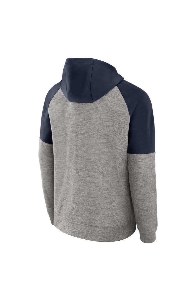 Nike Men's Nike Heather Gray Penn State Nittany Lions Fitness Raglan Performance Full-Zip Hoodie, Alternate, color, 