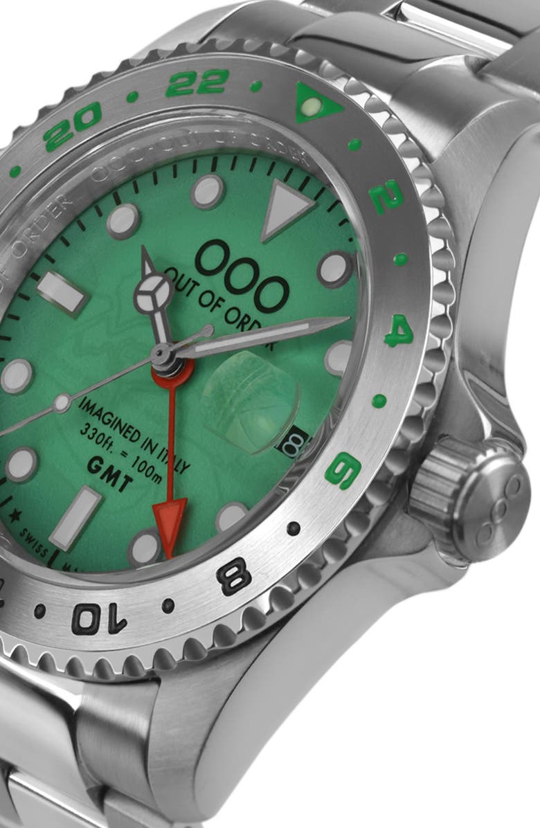 OUT OF ORDER GMT Venezia Bracelet Watch, 44mm, Alternate, color, Gmt Venezia