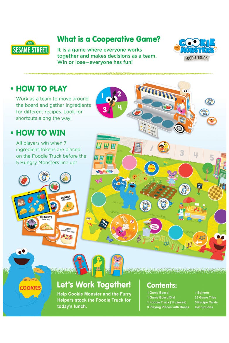 Sesame Street Food Truck Co-Op Game, Alternate, color, Multicolor
