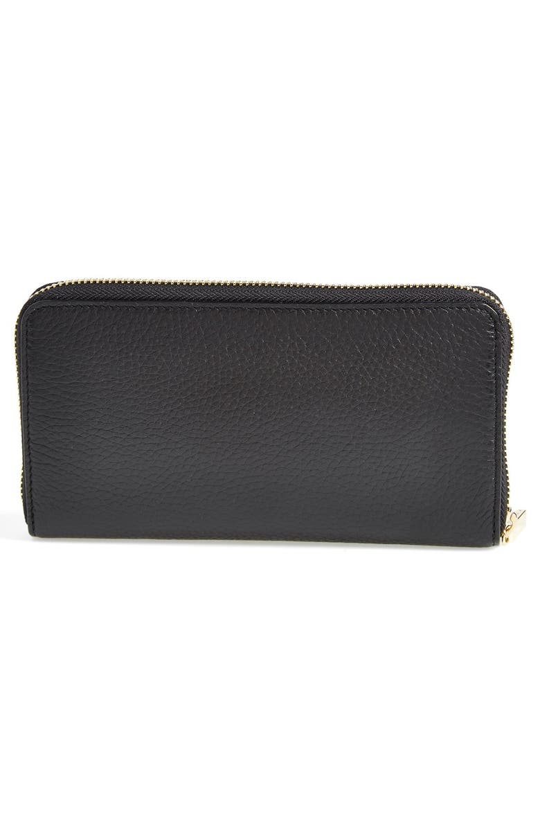 Tory Burch 'Plaque' Zip Continental Wallet, Alternate, color, 