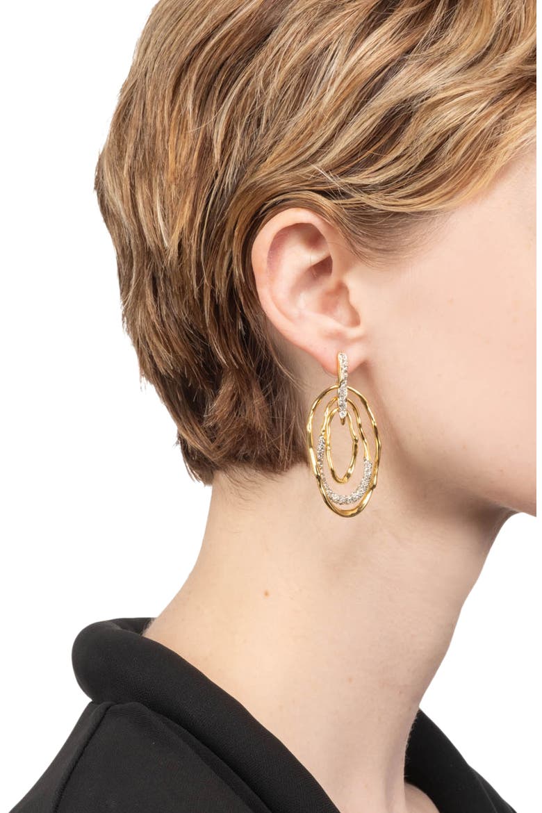 Solanales Mobile Drop Earrings, Alternate, color, GOLD/ CRYSTALS