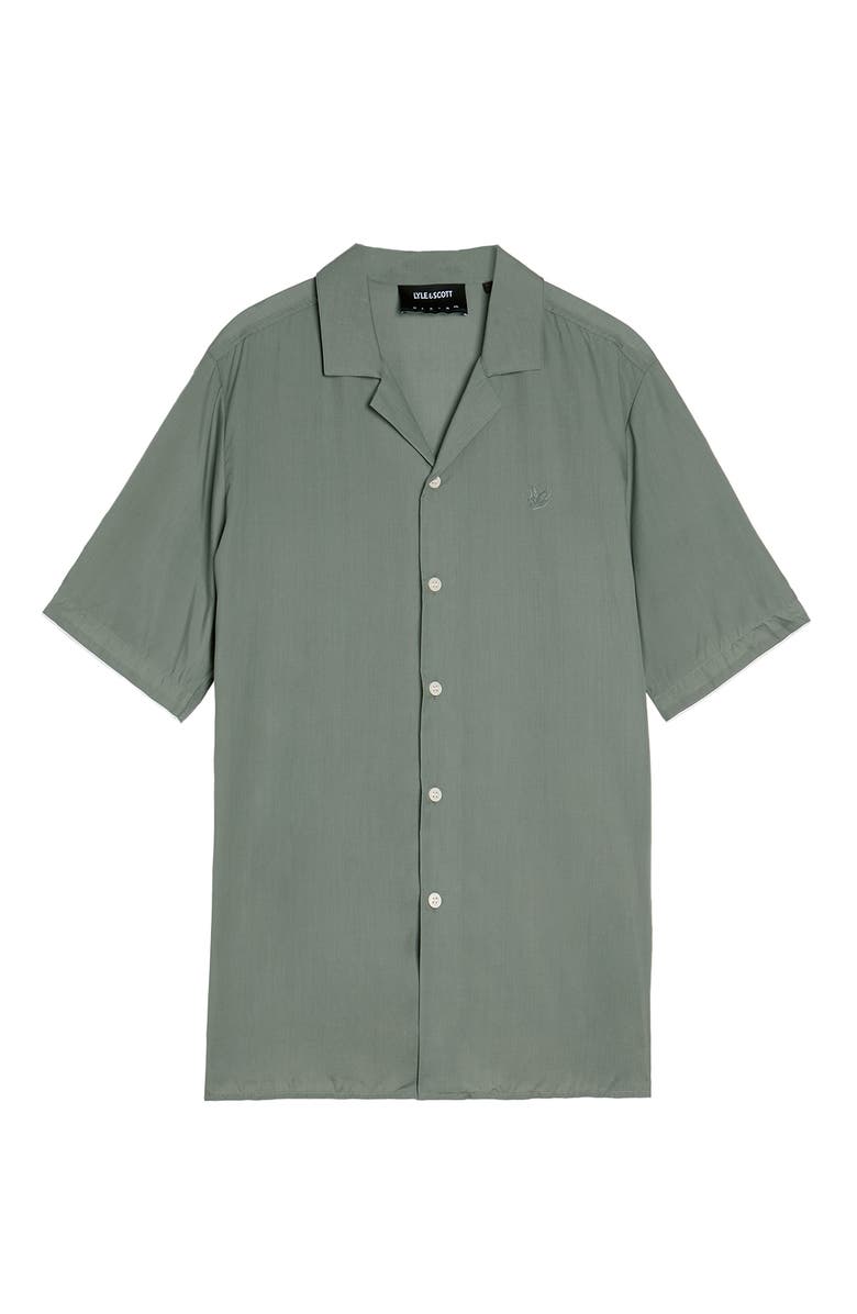 Lyle & Scott Contrast Cuff Shirt, Alternate, color, Clay Green/ White
