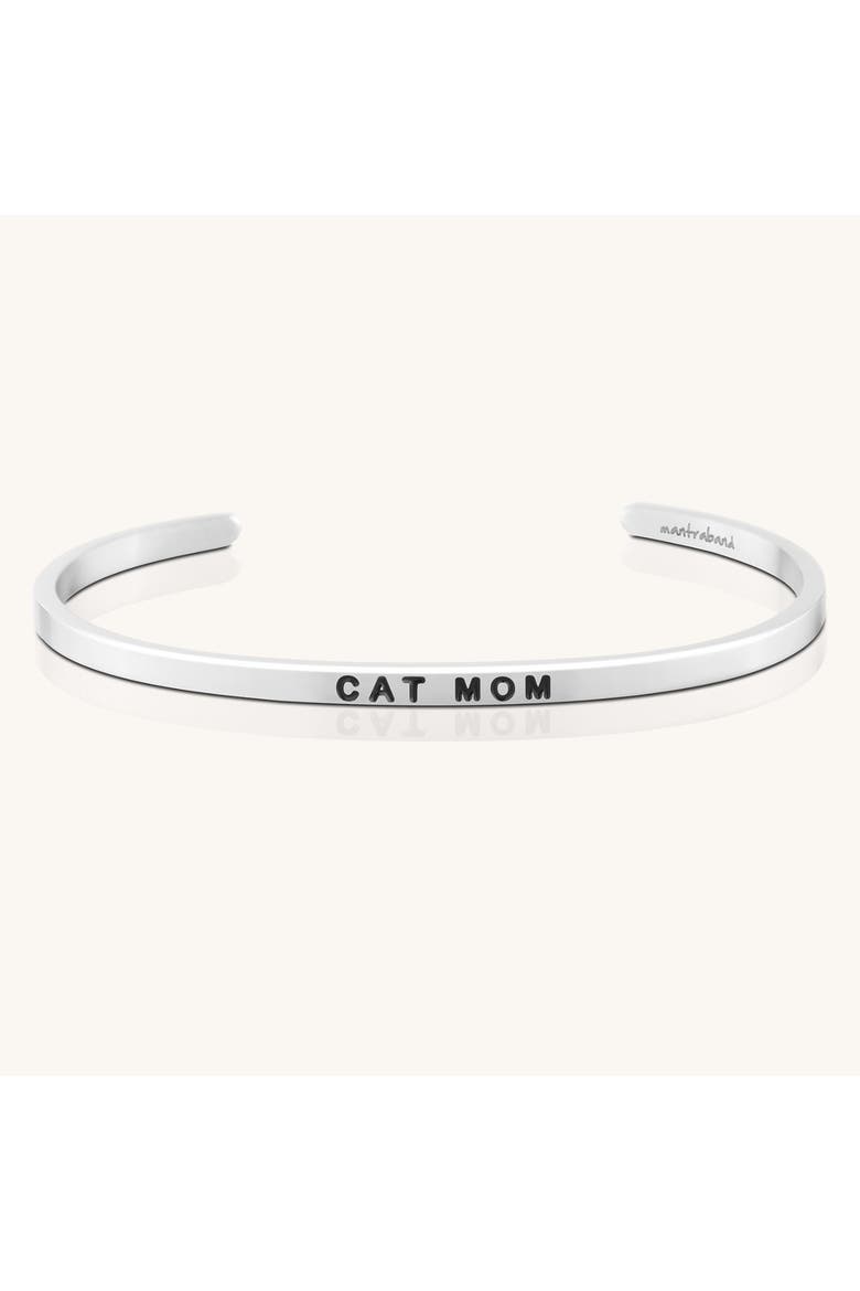 Cat Mom bracelet, Main, color, Silver