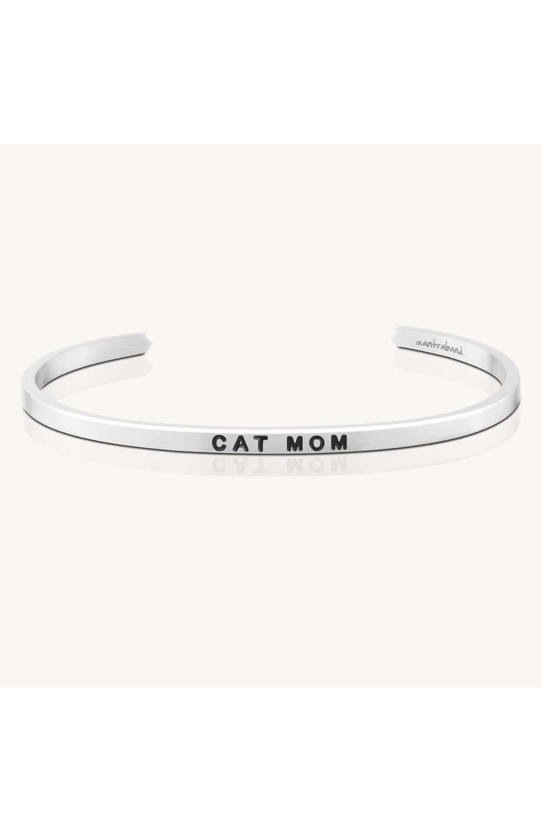 Mantra Cat Mom bracelet, Main, color, Silver