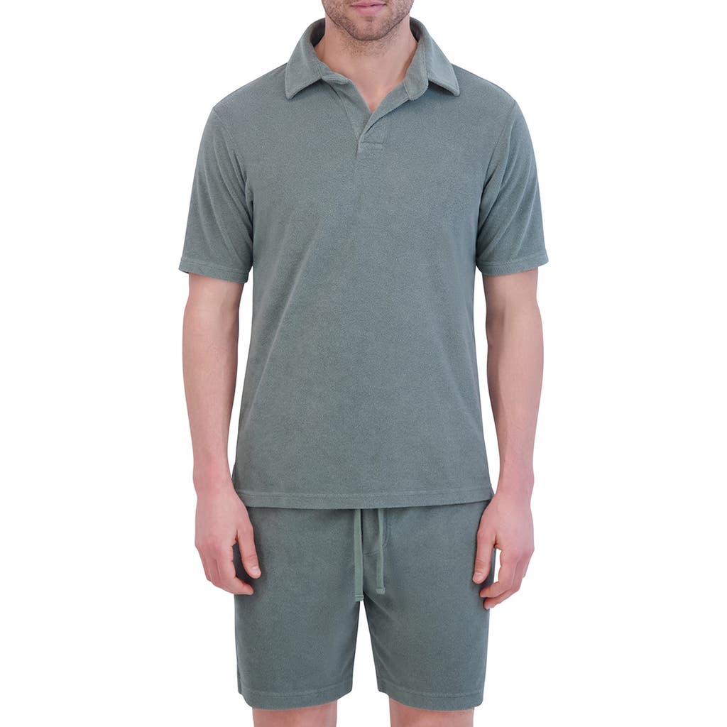 Goodlife Terry Cloth Polo In Laurel