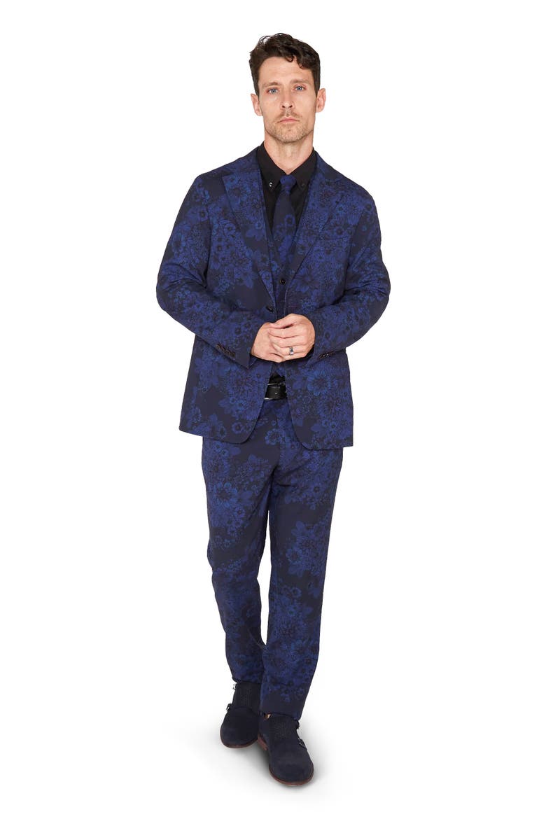 Judd Fully Lined Tailored Wool Blazer, Alternate, color, Marco Floral Midnight