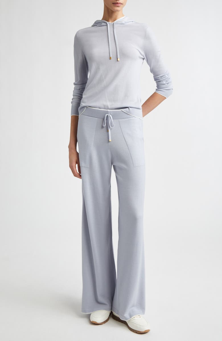 Eleventy Avalon Travel Sleeveless Merino Wool Sweater, Alternate, color, Sky Blue/Wht