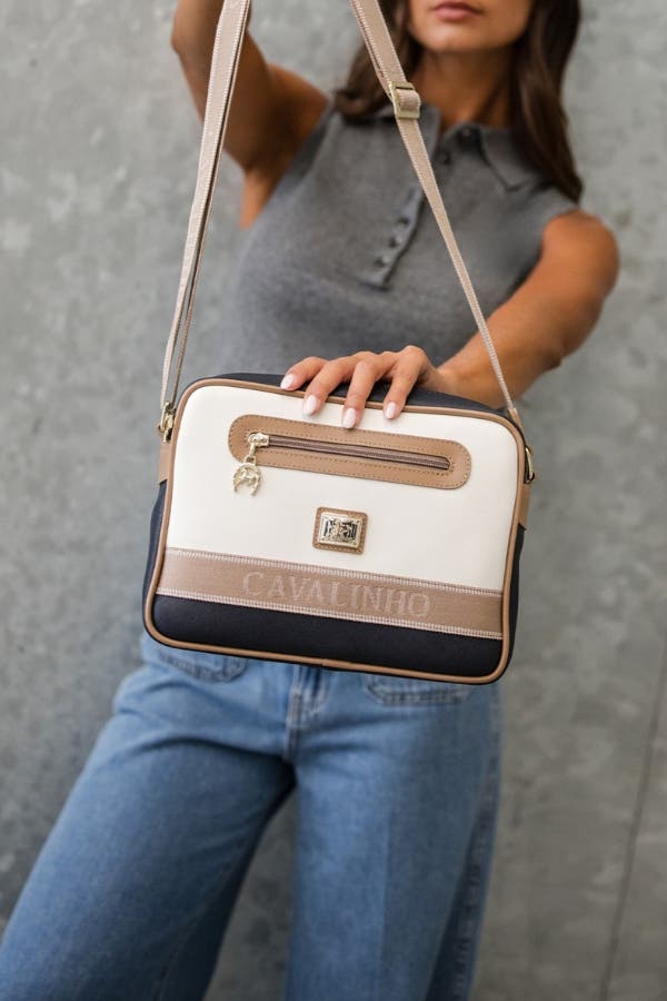 Only By Cavalinho Crossbody Bag 610, Alternate, color, Beige / White / Navy