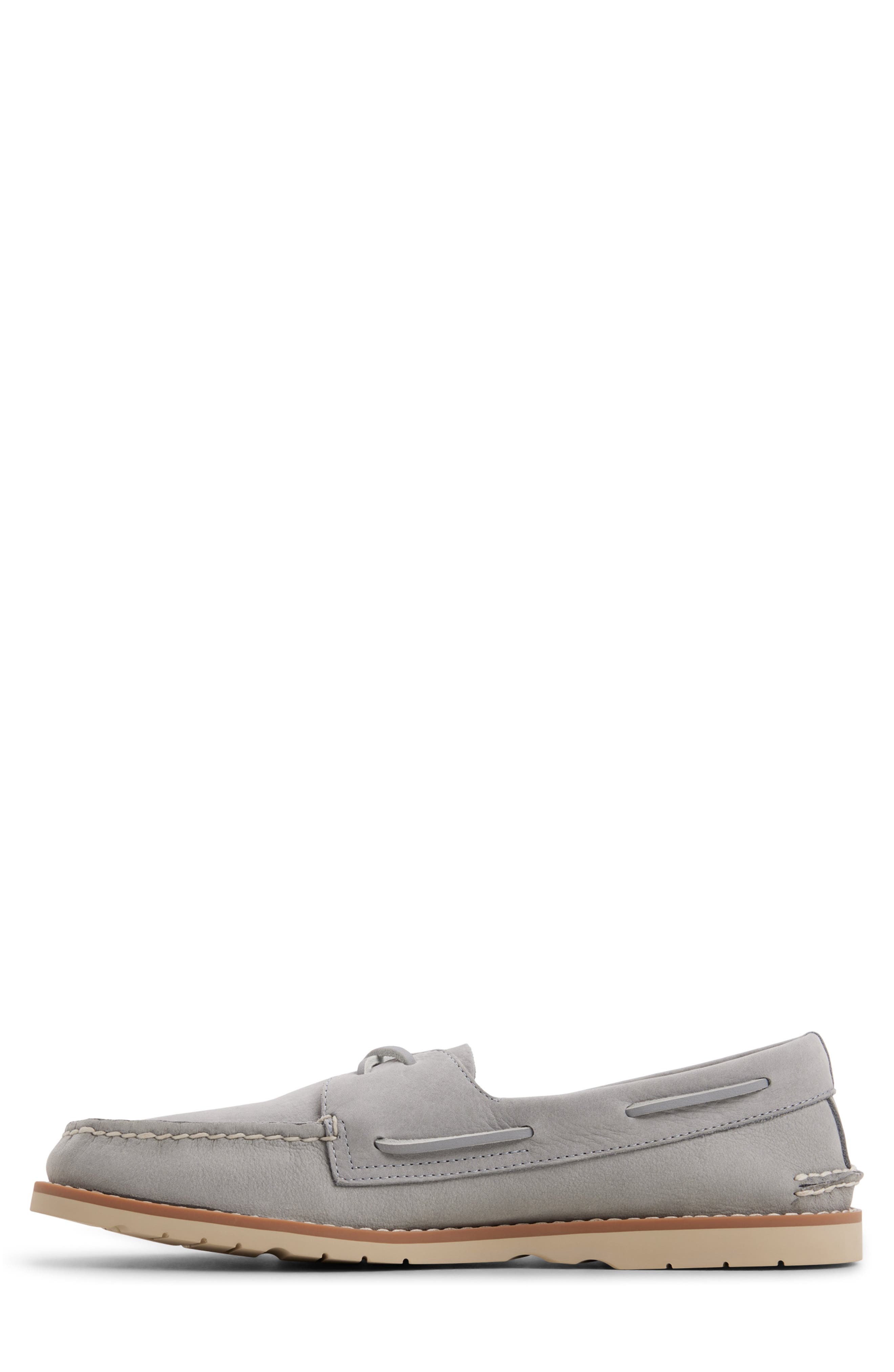 Sperry Authentic Original 2-Eye Ripple Boat Shoe, Alternate, color, Light Grey