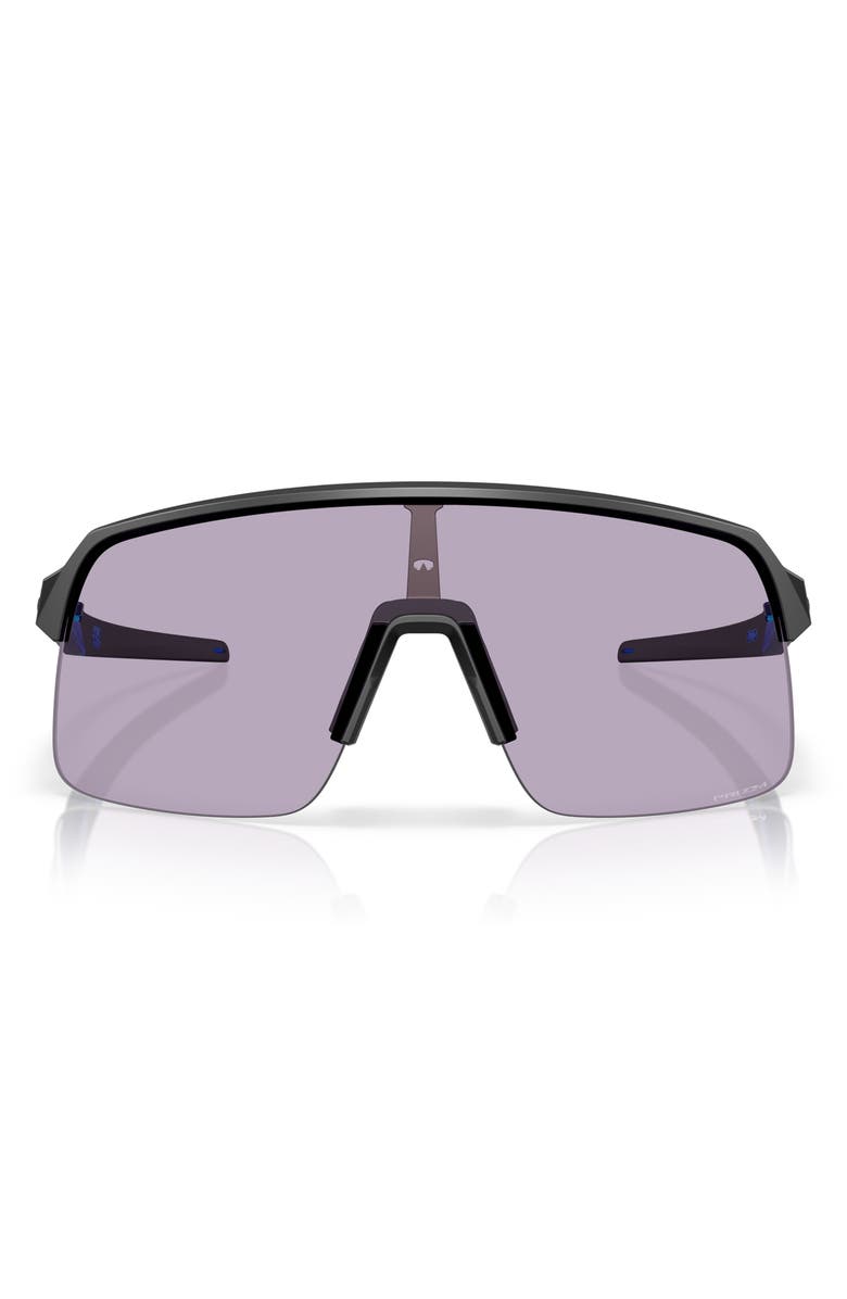 Oakley Sutro Lite Low Bridge Fit 139mm Prizm<sup>™</sup> Semi Rimless Wrap Shield Sunglasses, Main, color, Black Grey