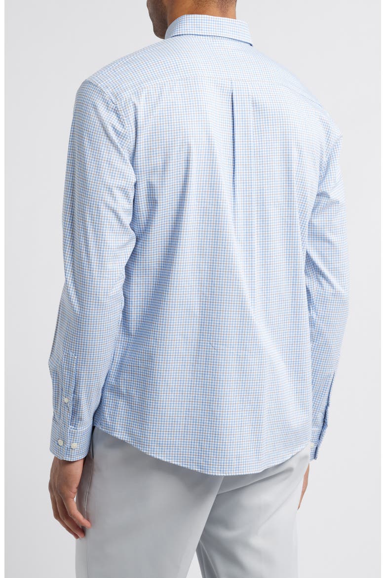 Koby Gingham Performance Button-Down Shirt, Alternate, color, NAVY