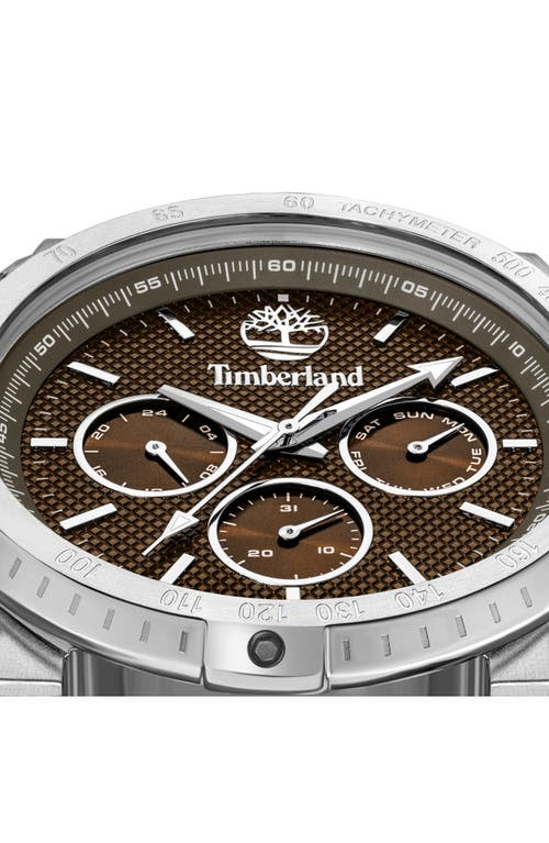 Timberland Stonington Chronograph Leather Strap Watch, 45mm In Brown