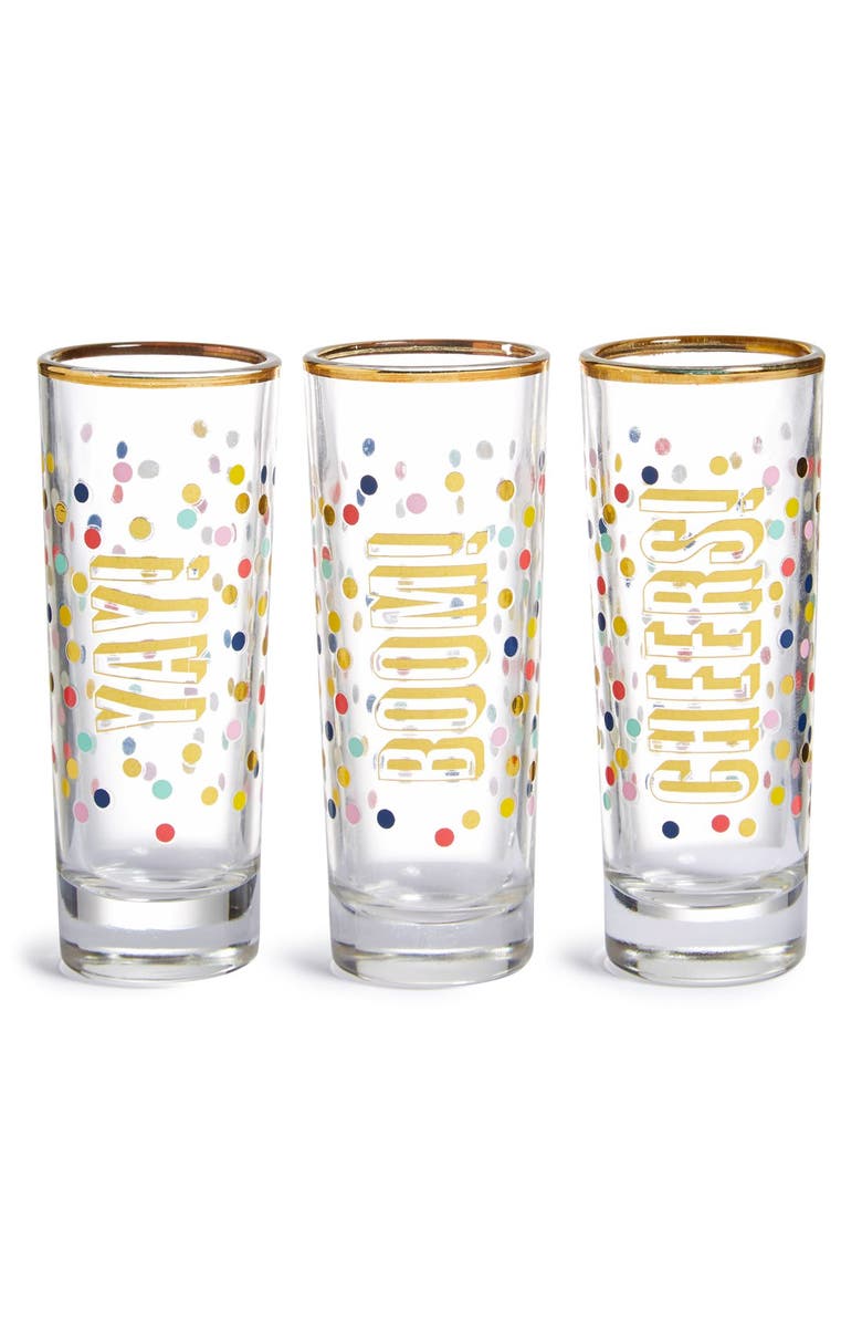Slant Collections 'Yay, Boom, Cheers' Shot Glasses, Main, color, 
