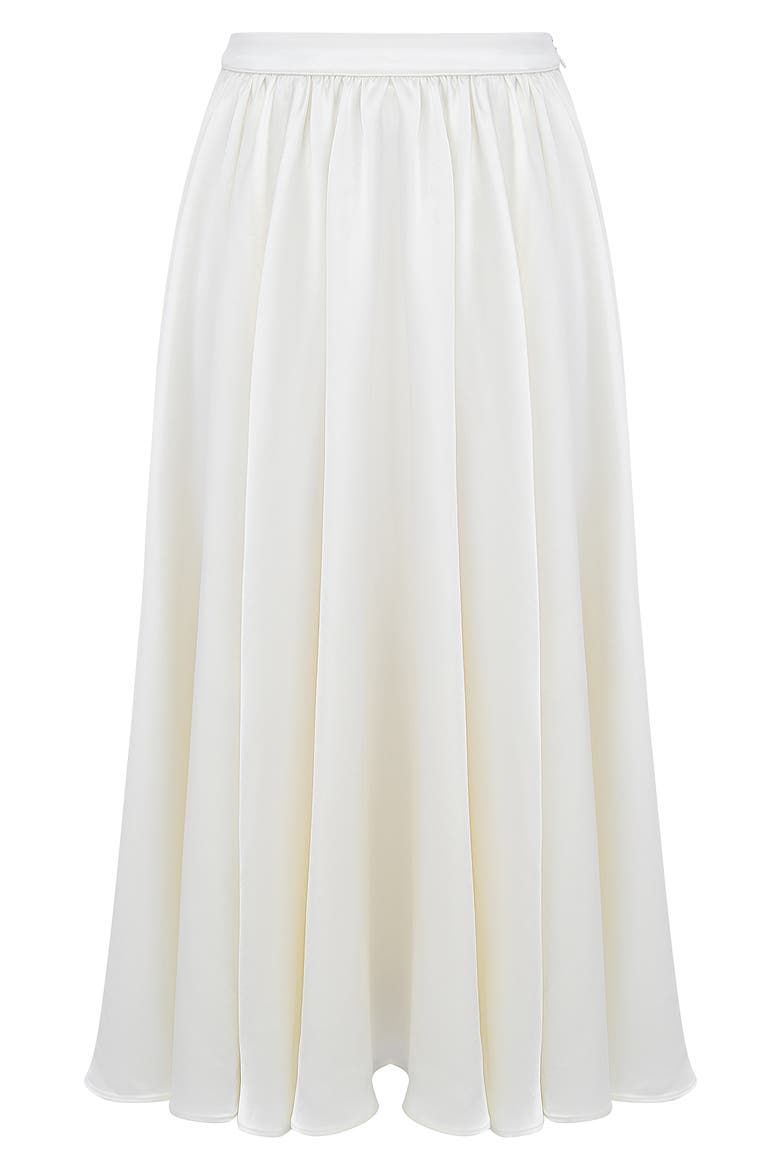 Suzette Satin Midi Skirt, Alternate, color, IVORY