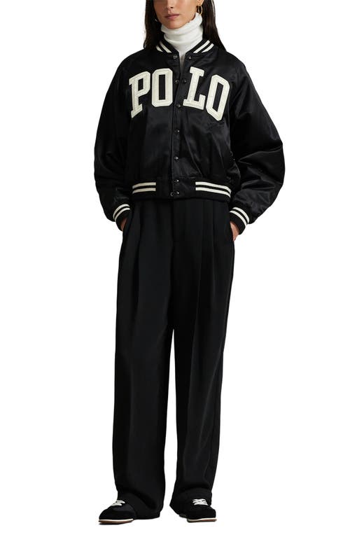 Polo Ralph Lauren Logo Satin Bomber Jacket