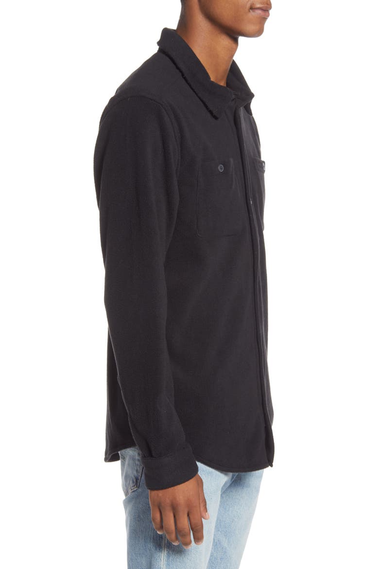 Uplift II Button-Up Fleece Shirt, Alternate, color, BLACK