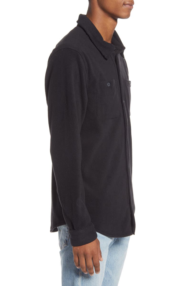 RVCA Uplift II Button-Up Fleece Shirt, Alternate, color,
