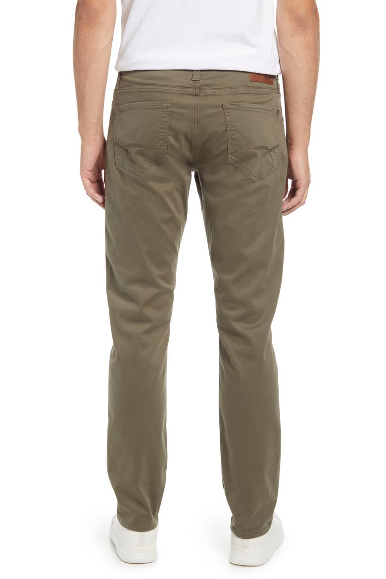 Marcus Slim Straight Leg Five Pocket Pants, Alternate, color, DUSTY OLIVE TWILL