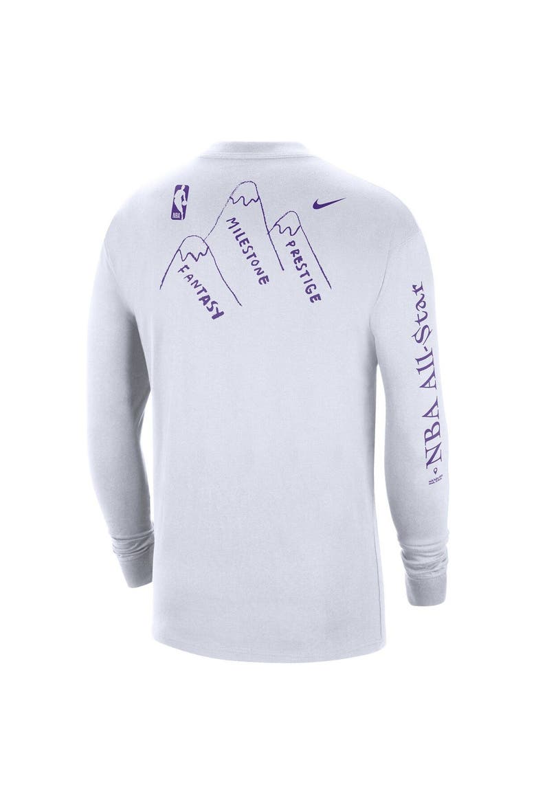 Men's Nike White 2023 NBA All-Star Game Courtside Max 90 Long Sleeve T-Shirt, Alternate, color, White