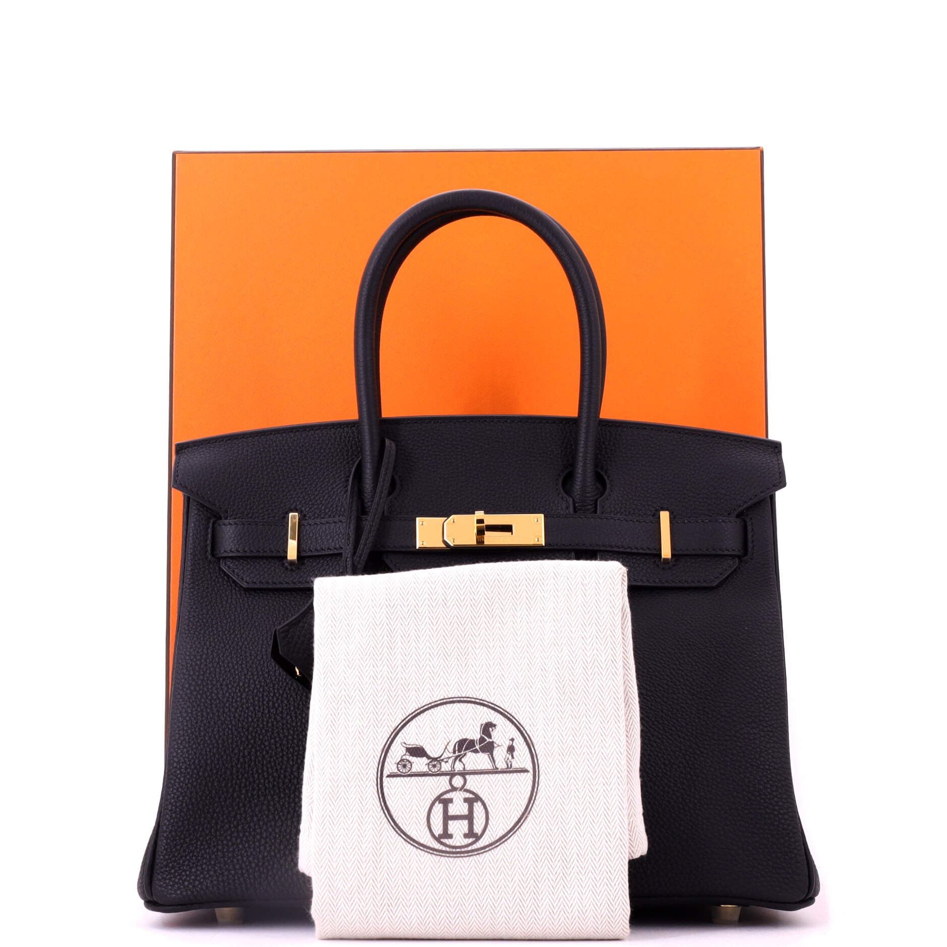 Pre-Owned Hermes Birkin Handbag Black Togo with Gold Hardware 30, Alternate, color, Noir