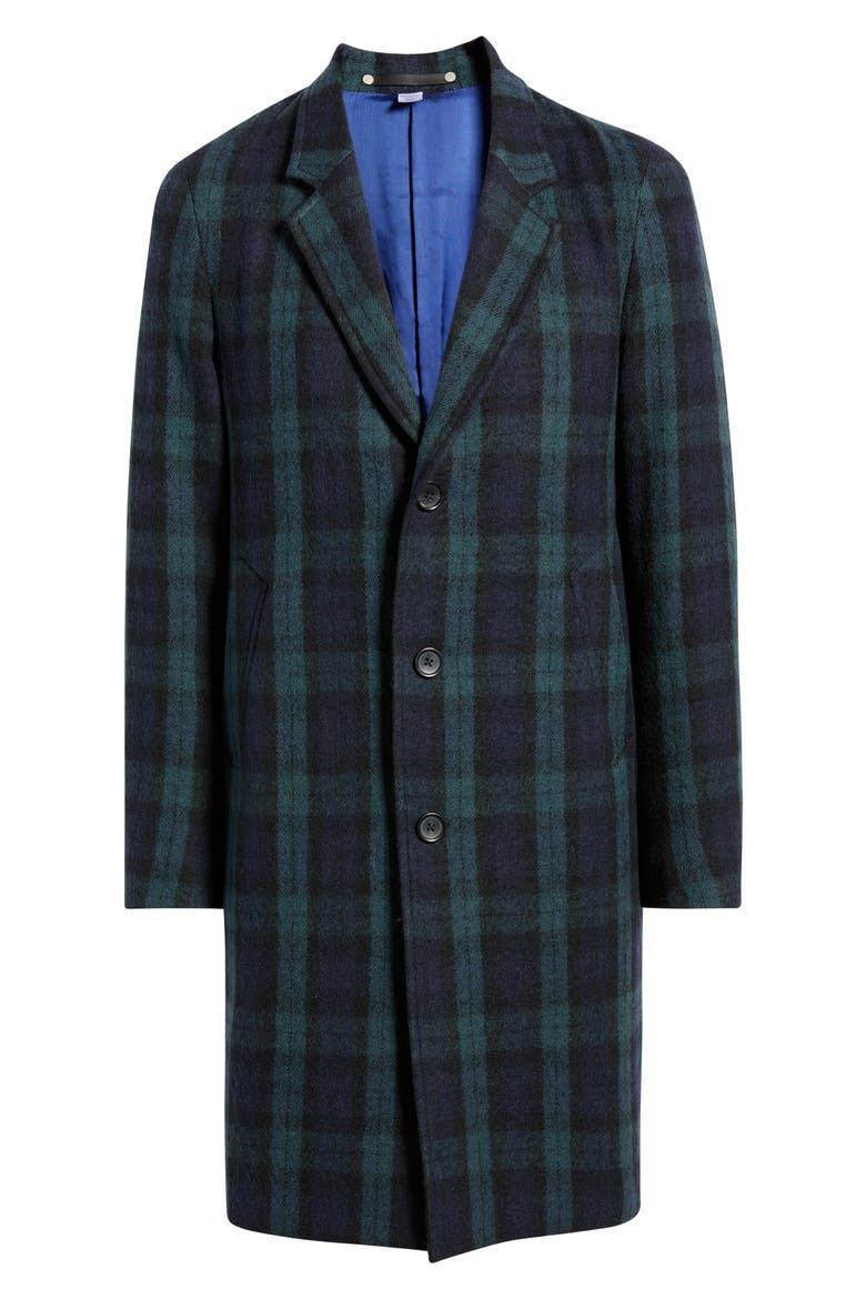 PS Paul Smith woolコート　46 PS Paul Smith Tartan Wool Topcoat (Men) | Nordstrom