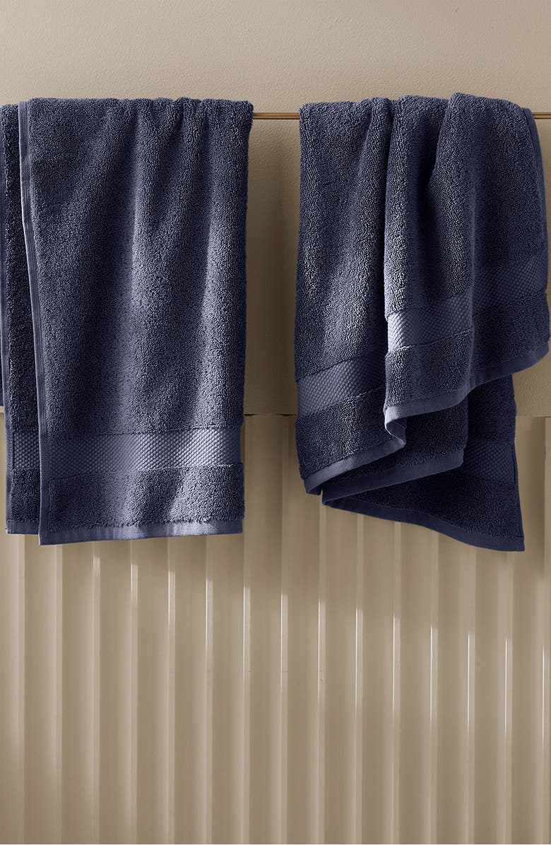 Boll & Branch Plush Set of 2 Hand Towels, Alternate, color, Coastal Navy