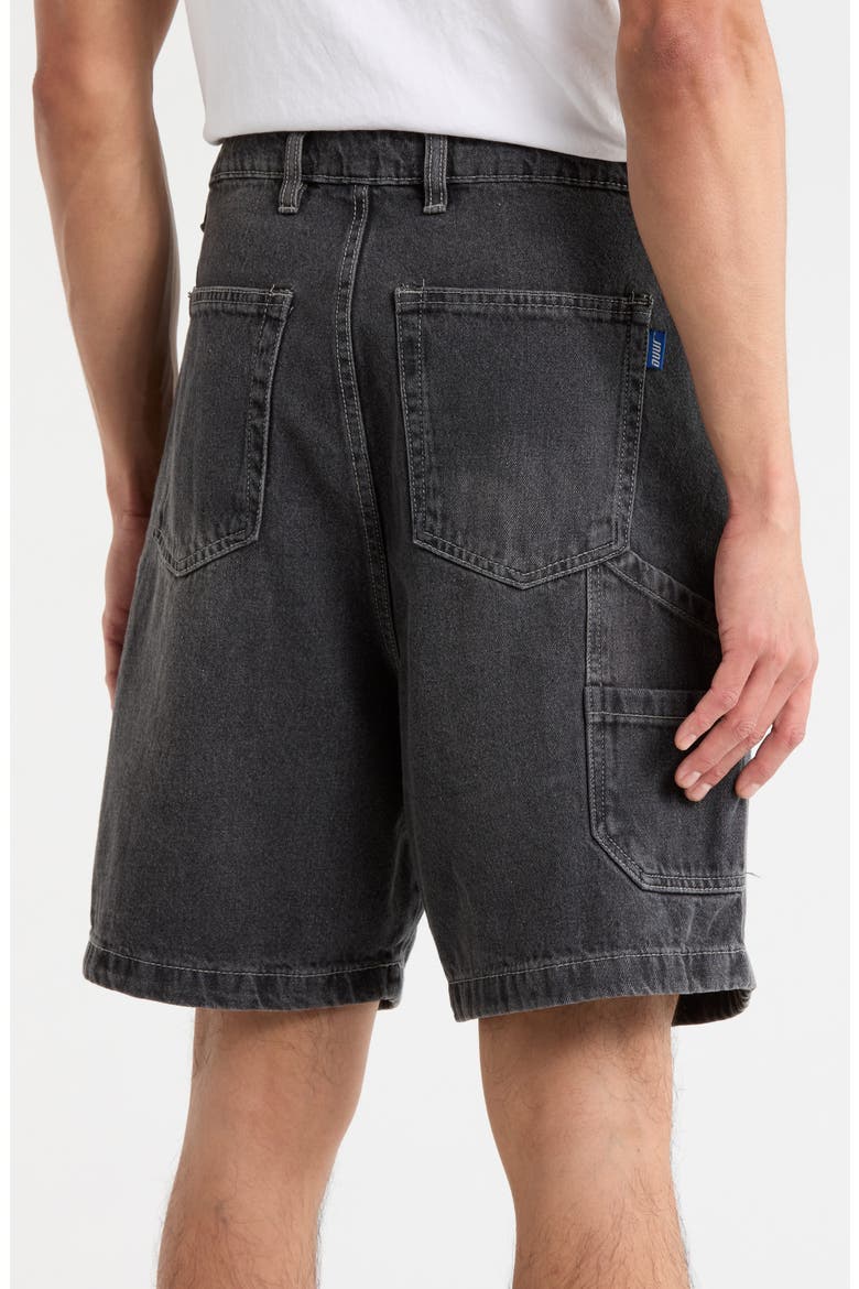 Cotton Denim Shorts, Alternate, color, BLACK