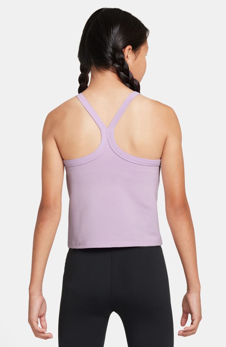 Nike Kids' Dri-FIT High Neck Racerback Tank, Alternate, color, 537 Doll/White