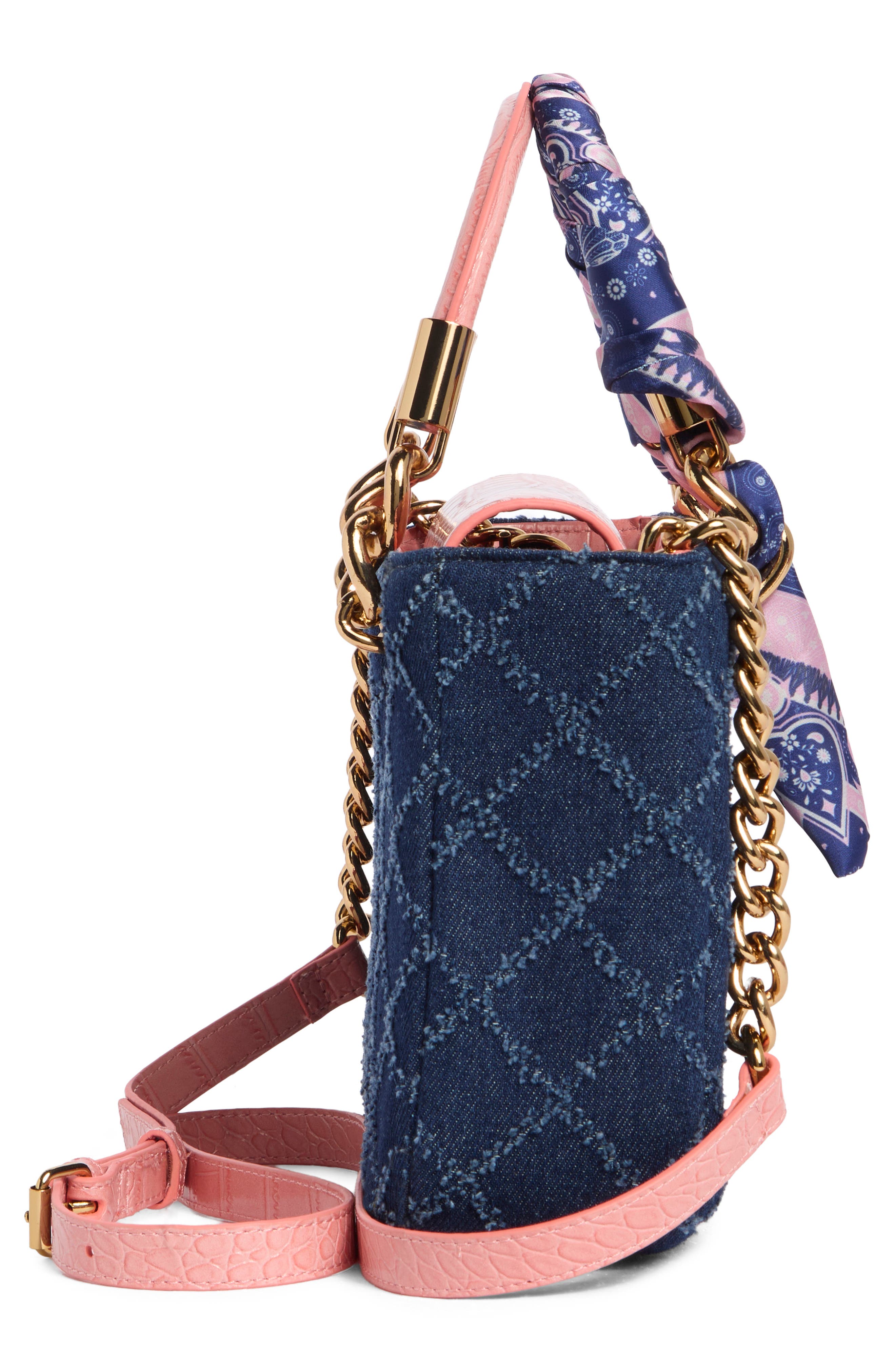 KG Kurt Geiger Brixton Scarf Shoulder Bag, Alternate, color, Navy