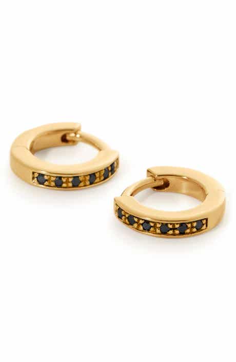 Monica Vinader Skinny Gemstone Huggie Hoop Earrings