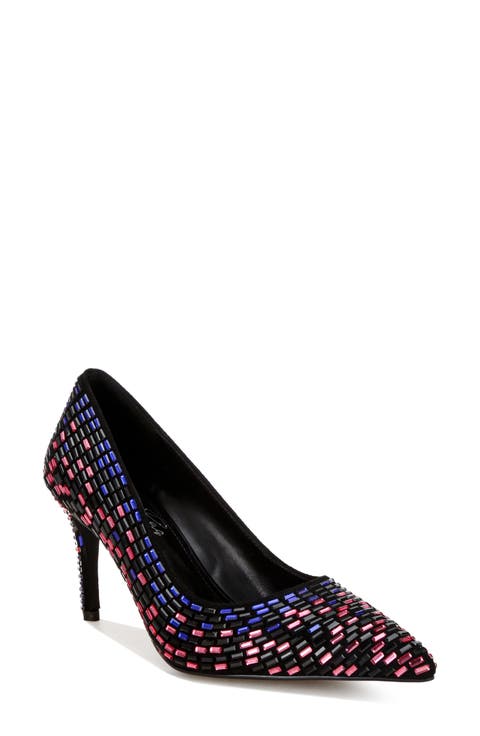 Elodie Mirrored Jewel Pump
