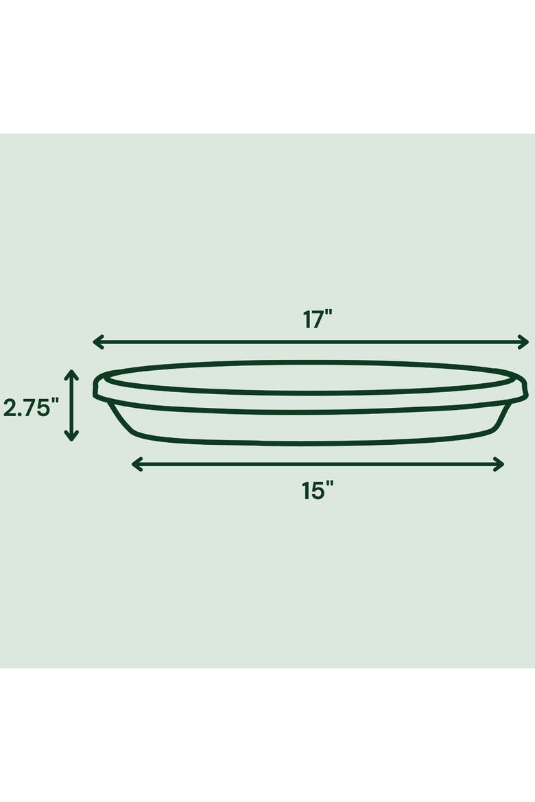Terra 17 Inch Resin Saucer, Alternate, color, Green