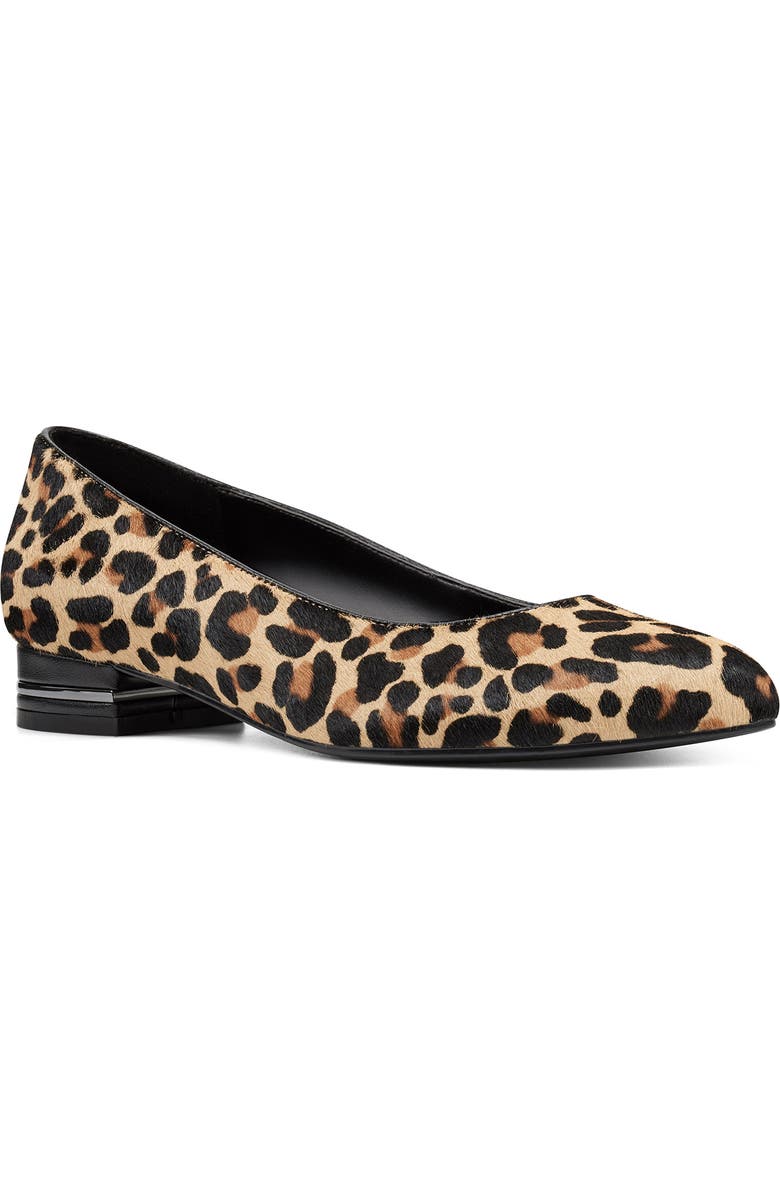 Bandolino Leopard Print Faux Fur Block Heel Pump, Main, color,