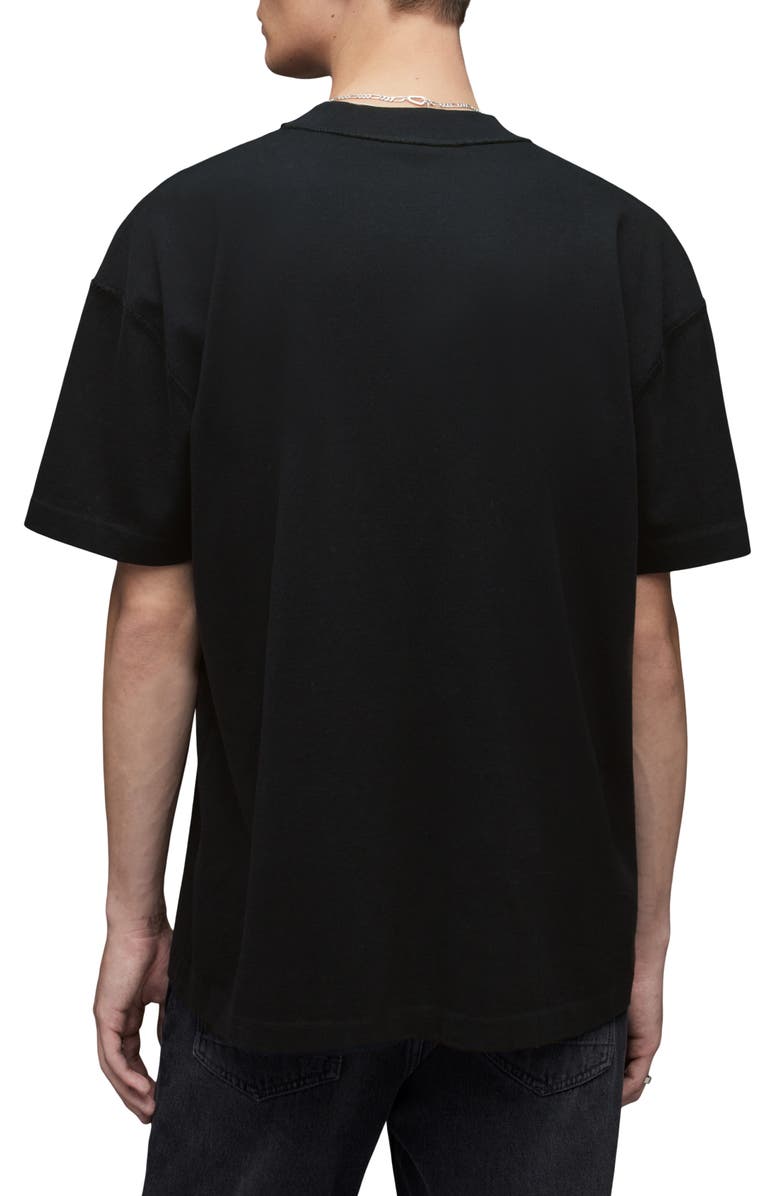AllSaints Isac Cotton T-Shirt, Alternate, color, Jet Black