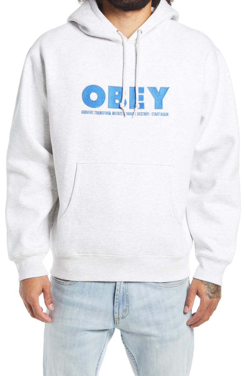 Obey Hubbs Logo Hoodie, Main, color,