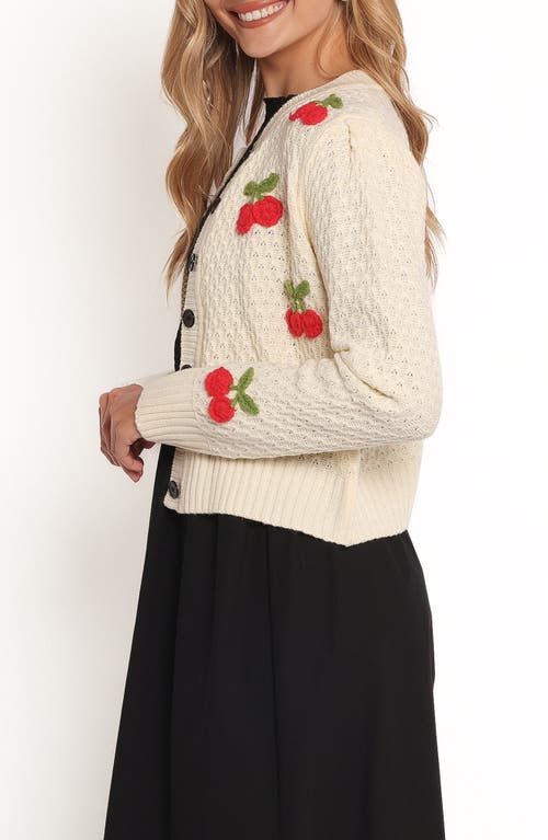 Petal And Pup Petal & Pup Trudie Cherry Cardigan In Neutral