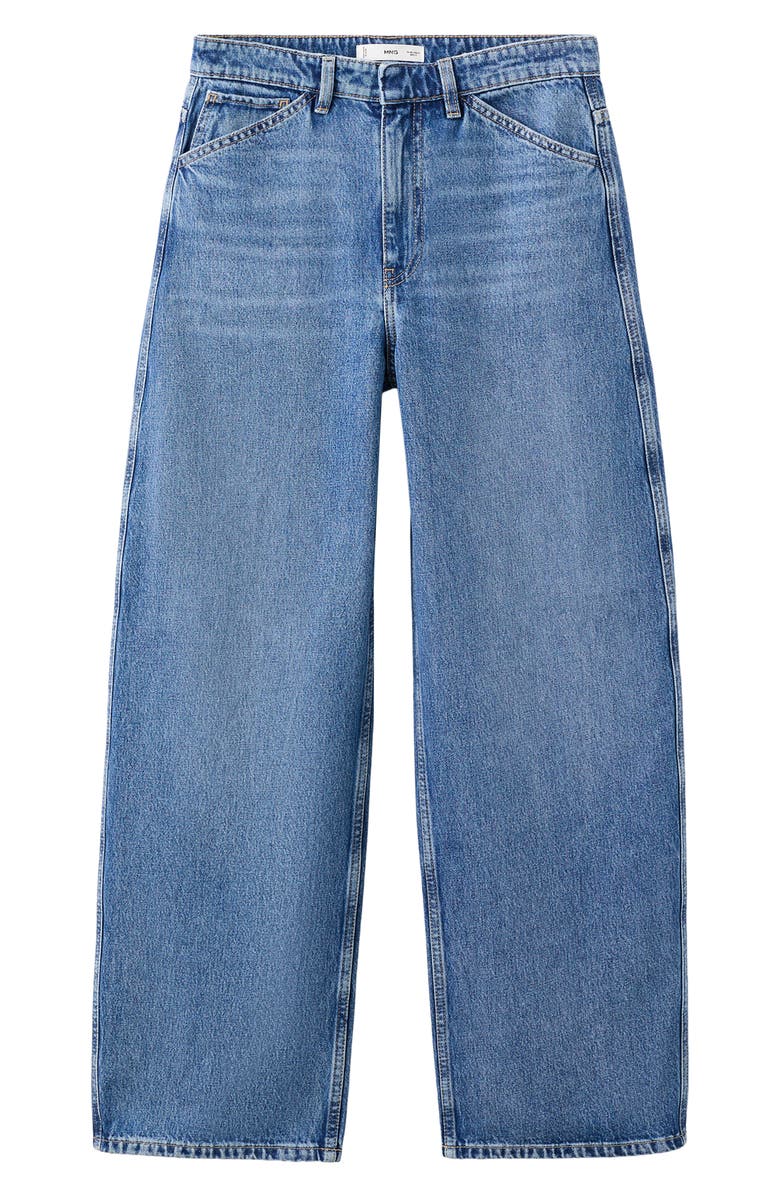 MANGO Mid Rise Balloon Jeans, Alternate, color, Medium Blue
