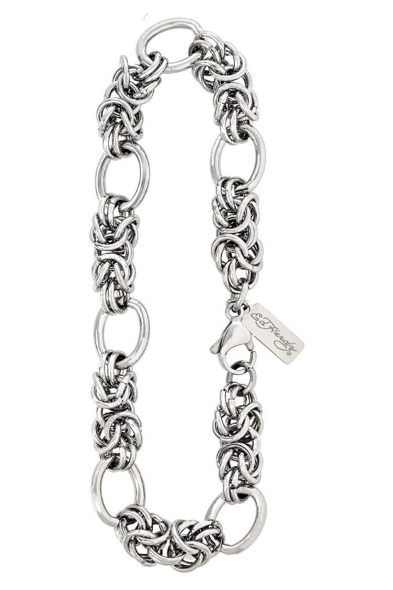 Men's Byzantine Link Bracelet, Alternate, color, SILVER