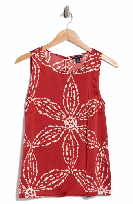 Halogen® Floral Print Shell Tank