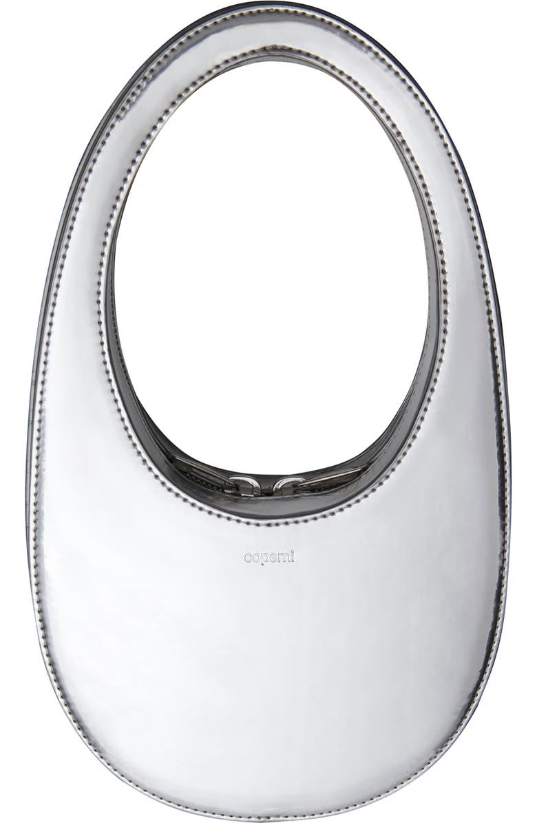 Coperni Mini Swipe Metallic Faux Leather Bag, Main, color,