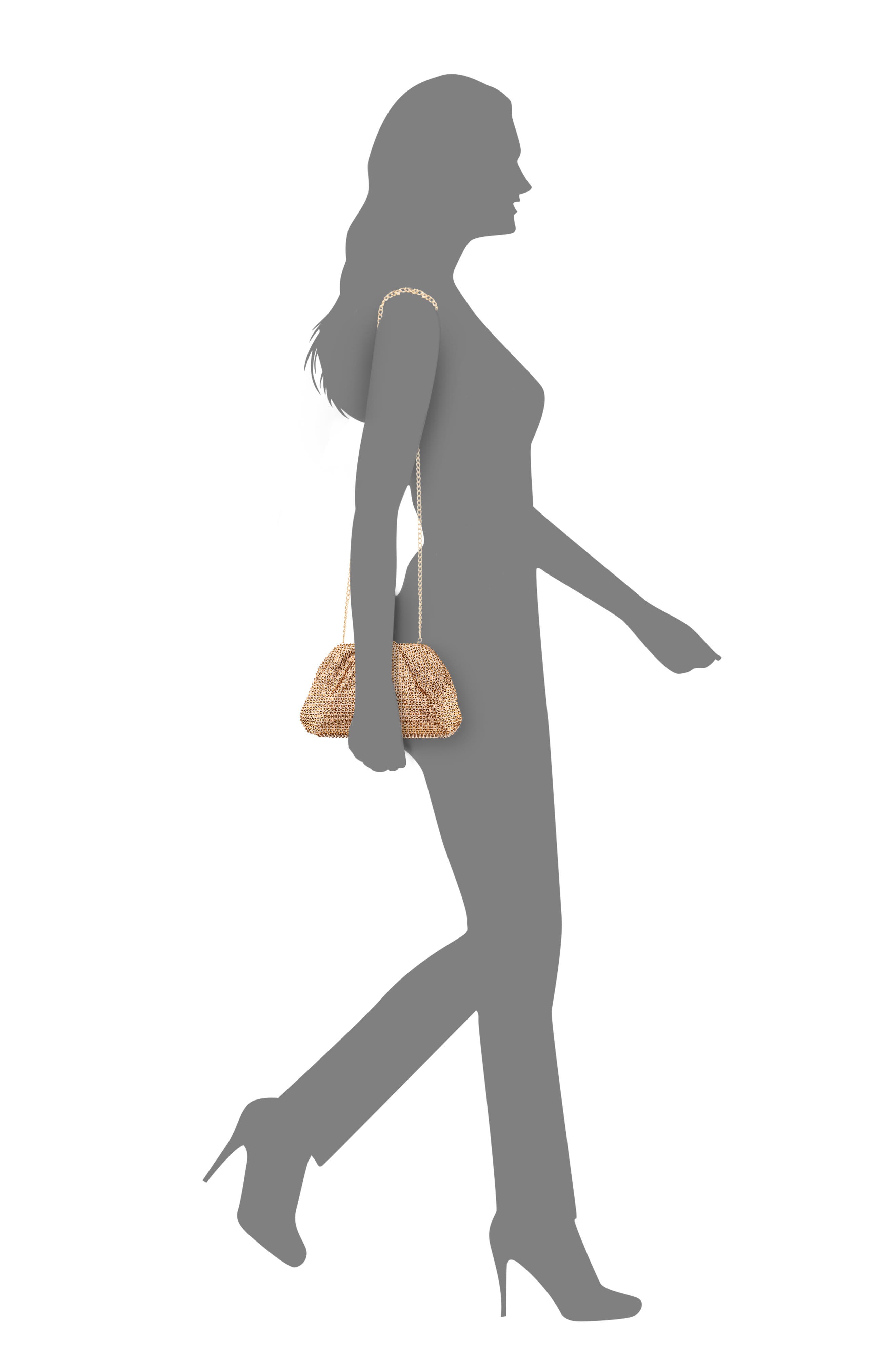 Nina Crystal Frame Satchel, Alternate, color, Taupe