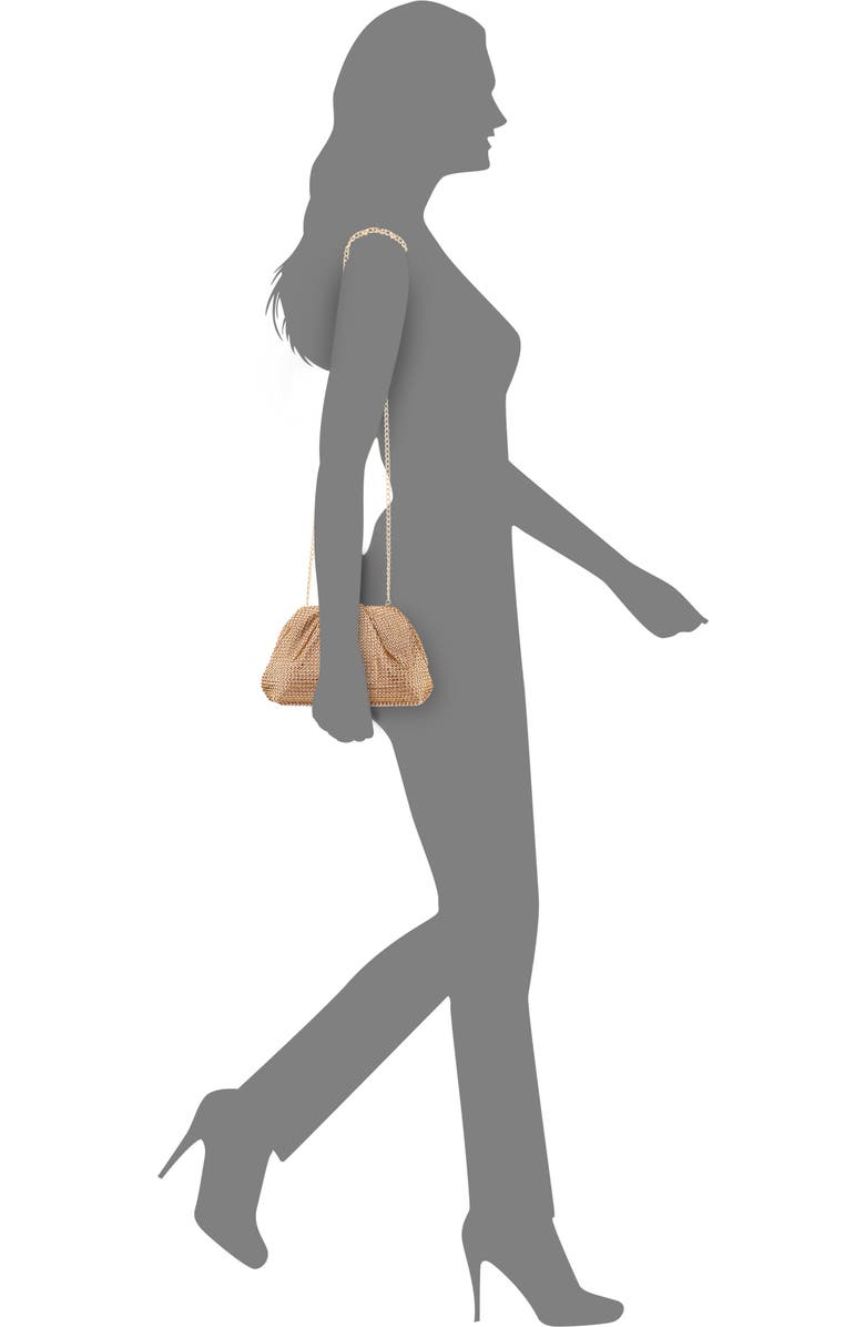 Nina Crystal Frame Satchel, Alternate, color, Taupe